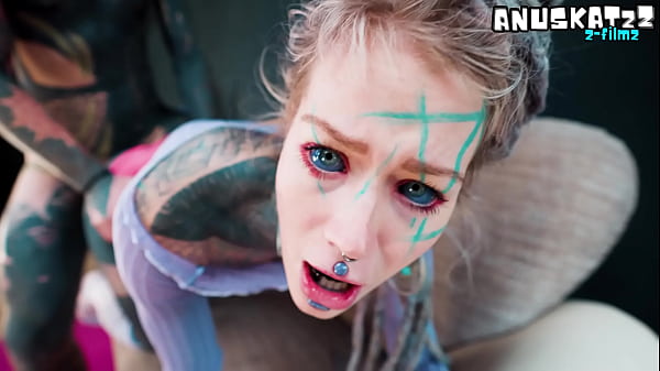 TATTOOED hippie ANAL fuck herself withdildo with BIG_DICK