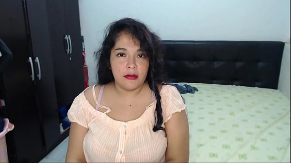 Joi busty mexican secretary strips naked in front of her boss and is fucked very hard until she swallows his cum 