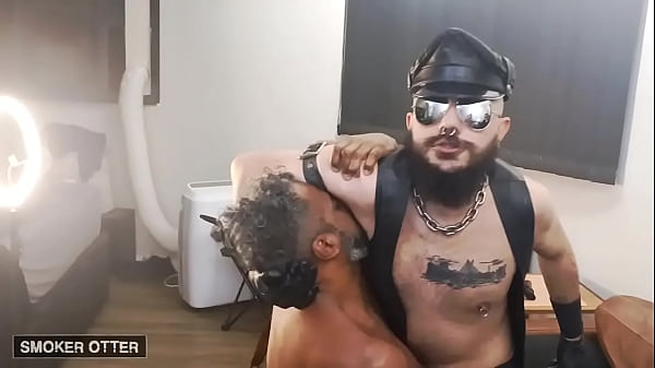 Leather interracial cigar pig feet armpit bareback fuck pierced cock 