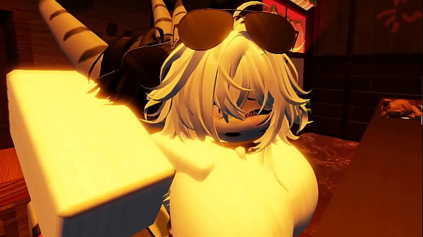 Shark Girl going wild along himself (Selfcest) 