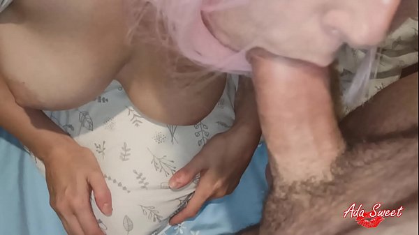 Hot teen with Big Tits_sucks hard cock until cum_covered