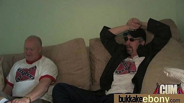 Ebony slut gets an interracial group sex 23