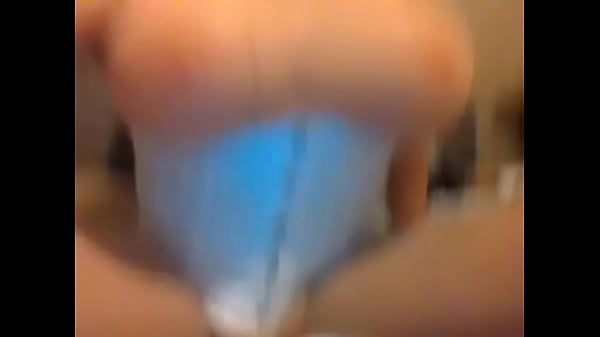 Crossdresser with big tits in pantyhose and a dildo 