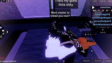 Roblox cute little catgirl gets used like a toy