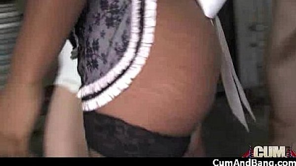 Black girl sucks many white cocks in redneck group 8 