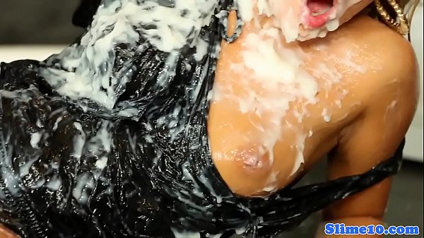 Euro bukkake babe masturbates at gloryhole 