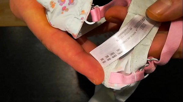 wanking with teen bra 