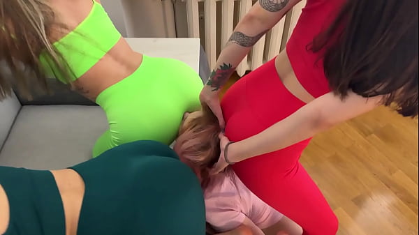 Facefart humiliatrix from three mistresses group lezdom farting 