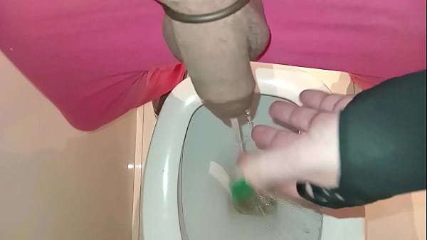 Peeing With My Husband Dressed As A Woman. We Go To The Bathroom Together. thumbnail