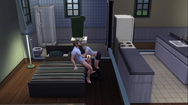 Sims 4: Luna makes Lucky Fan Cum Fast! Part 1.