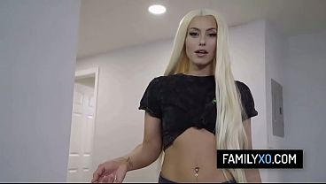 Beautiful blonde stepdaughter fucks with stepdaddy just to get his car keys 