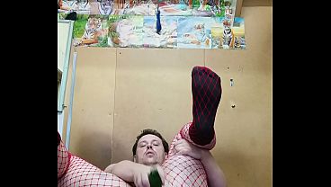 Fat-assed Russian slut fucks her anal with a huge cucumber! Licking a dildo after an ass! Dirty gay,porn with conversations