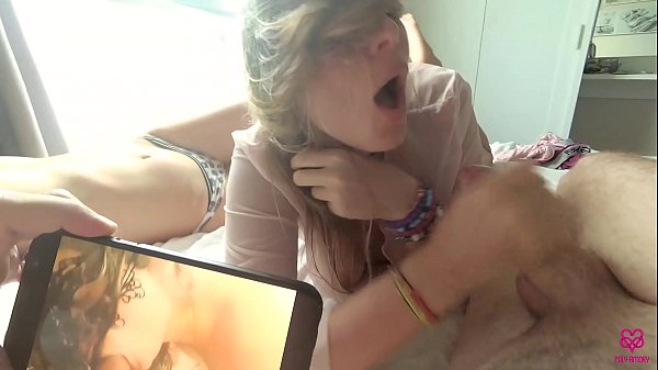 Blowjob Lucky with Step Sisters - Sucks me while Watching Porn Better_than VR
