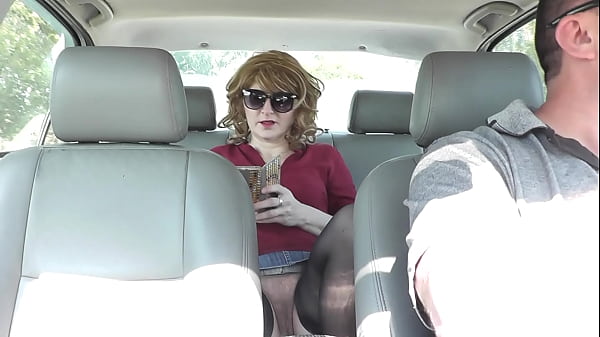Milf in taxi no panties under skirt without panties in public