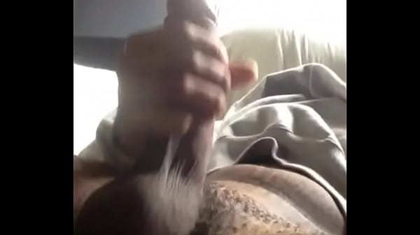 Hung ebony jerks fat cock 