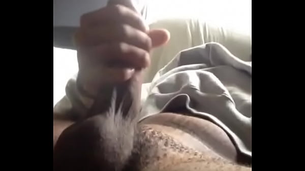 Hung ebony jerks fat cock
