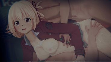 [lycoris Recoil] Chisato's "caf&eacute; Scandal": Bound & Pov Sandwich Dp (4k) thumbnail