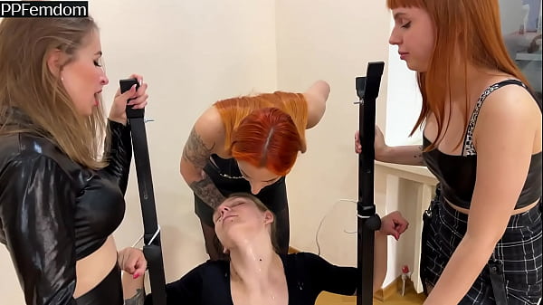 We Spitting On Your Ugly Face And In Your Slave Mouth! Group Spit Humiliation Lezdom thumbnail