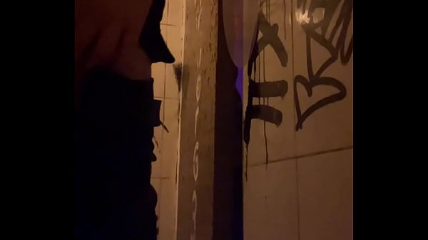 Spied while pissing in the toilets of a bar...