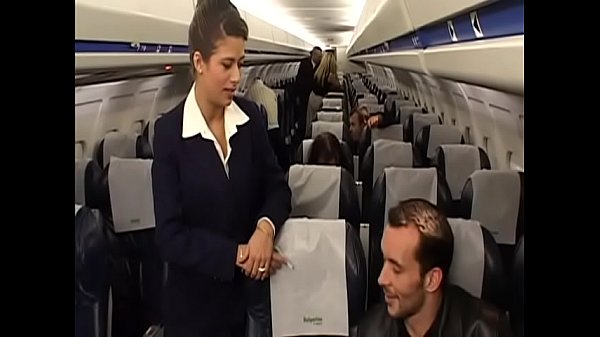 Sexy flight attendant alyson ray takes passenger's hard cock in her perfect ass swallows a lot of his cum after the flight