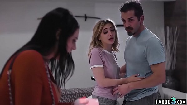 Busty assistant slut fucked an innocent teen couple