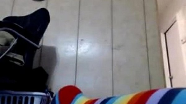 Webcam girl loving her wand 