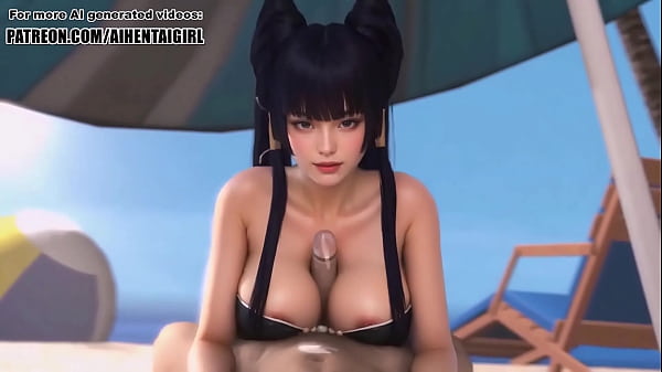 Play MP4 - Dead or Alive Nyotengu cosplay Titjob with a Happy Ending &vert; Uncensored Hentai AI generated