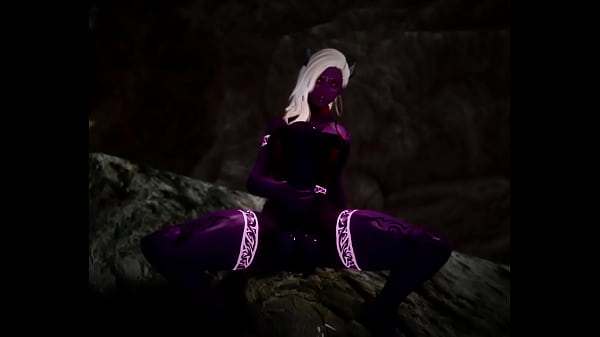 Futa demon masturbation with big penis 