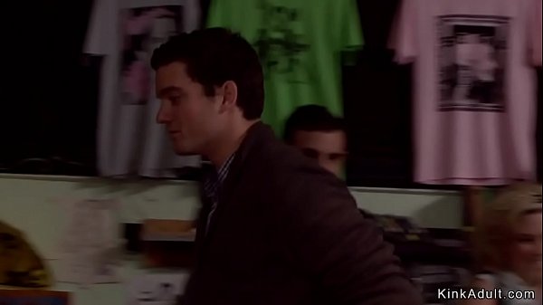 Big ass slave anal fucks_in public shop