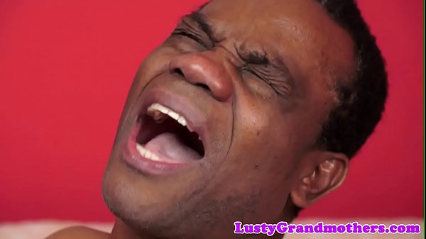 Seductive granny loves black_cocks