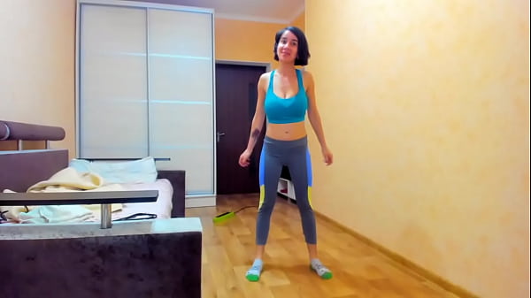 Dildo Titfuck, Pussy Fondling, Masturbation, Gymnastics In Sportwear With Boobs Out thumbnail