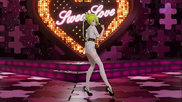 Hatsune Miku Shake_It Hentai Vocaloid Undressing Dance Tatto White_Socks Mmd 3D Blonde HairCLIP