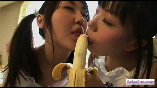 2 asian girls with small tits kissing sucking tongues licking source cream form
