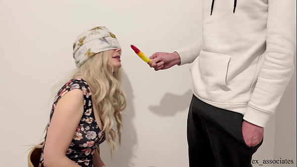 Blindfolded Dumb Girl Tricked Into Sucking My Dick And Swallowing Cum With The "guess The Flavour" Game thumbnail