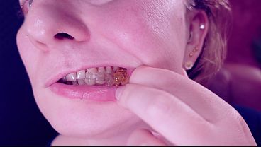 Eating Chewing Fetish: Giantess Vibes. No Chances for Little Jelly TeddyBears! 