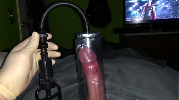 Play MP4 - Deep Urethral Plug w&sol;condom holding it in while I pump the juices out of my balls