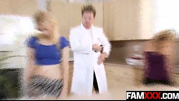 Nonton Stepmom And Stepsister Play Along With Stepbrother's Perverted Science Experiment thumbnail