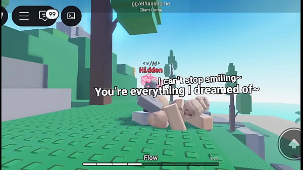 Sneaky roblox gripping tight cheeks and pumping hard till she squirms 