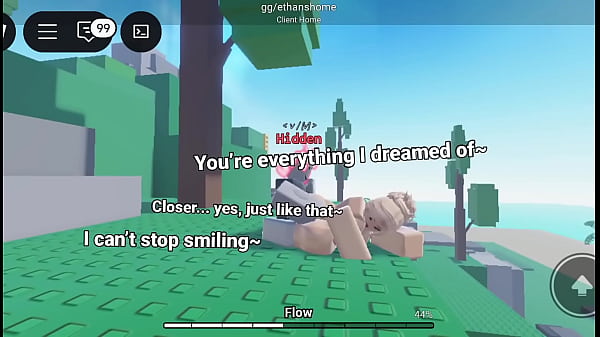 Sneaky roblox gripping tight cheeks and pumping hard till she squirms 