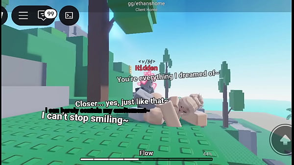 Sneaky roblox gripping tight cheeks and pumping hard till she squirms