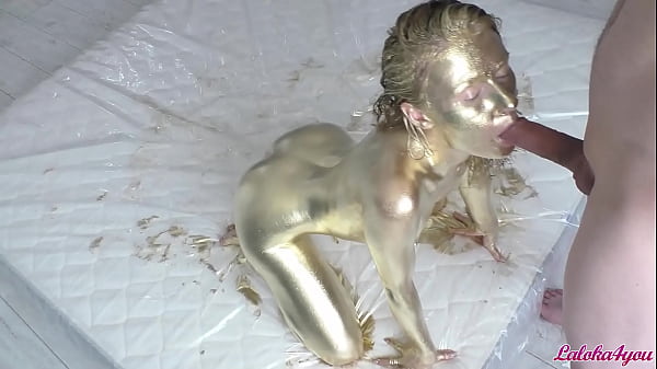 Paints Herself and_Rides a Cock - Deepthroat and_Doggystyle Fuck - Laloka4you