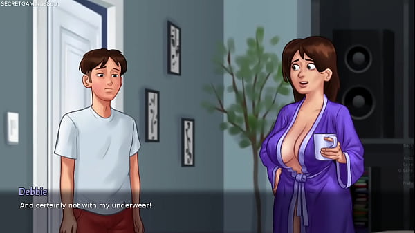 Play MP4 - Summertime Saga By DarkCookie - Hot Stepmom CAUGHT Him CUMMING all over her PANTIES