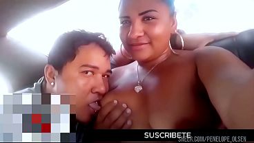 My Step Brother Takes Me For A Walk With His Friends Around The City And Sucks My Tits In The Car While We Walk Through The Streets thumbnail