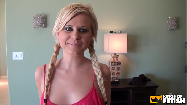 Handsome guy pounds a blonde teen with_tight pussy on the bed