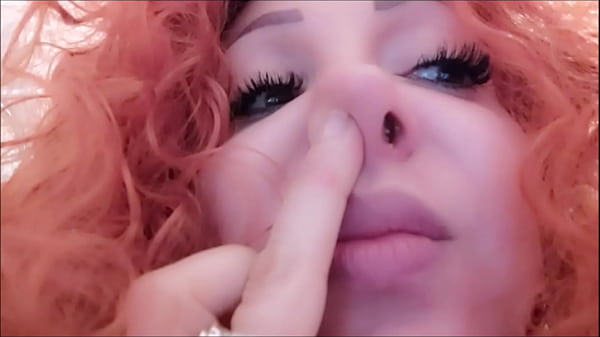 The splendid boogers of chantal's spiteful nose sexy nose fetish clip
