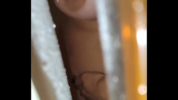 Caught big tits girl in bathroom