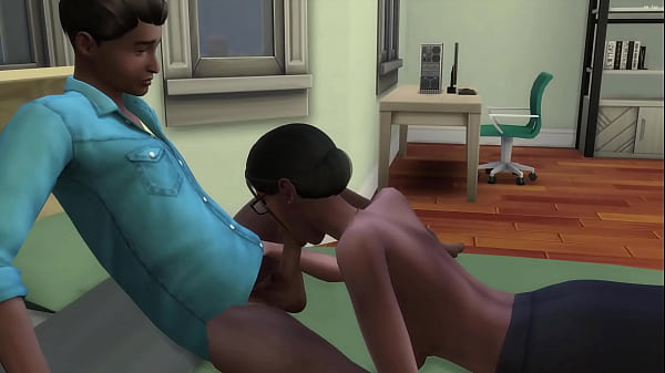 Shy stepson creampie ebony stepmom after catching him masturbating in front of the computer