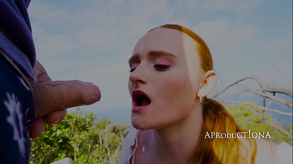 Pixie wetting her self and drink piss on a hike 