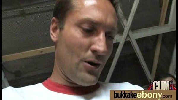 Ebony in_a huge bukkake 5