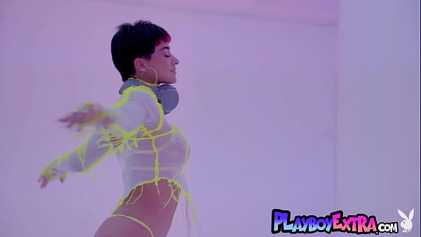 Smoking hot latin beauty teasing in her slutty lingerie and posing naked 